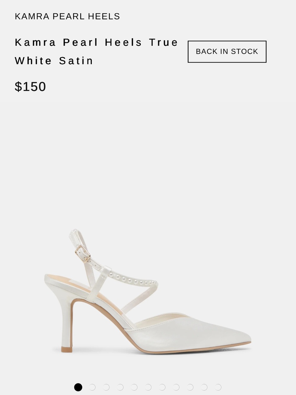Dolce Vita Kamra Pearl in True White Satin